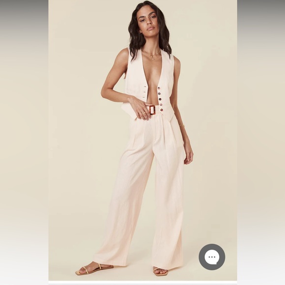 NWT~UFT/SELL Spell Everyday Wide-Leg pants M linen - Picture 2 of 6